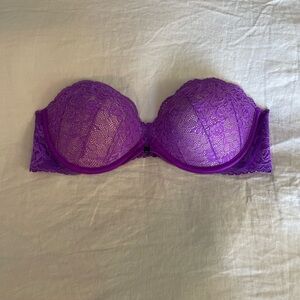 Victoria’s Secret Strapless Padded Lace Bra